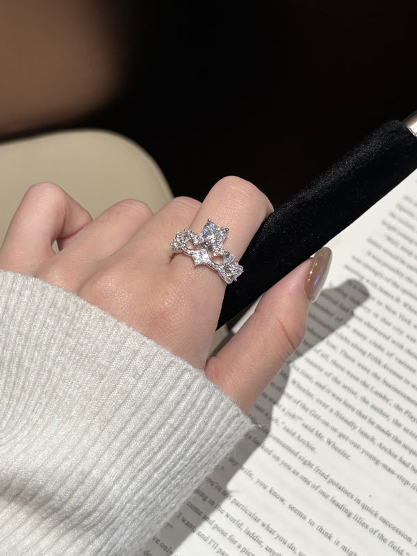 1CT Princess Cut Moissanite Bridal Ring Set | D Color VVS1 | S925 Sterling Silver Engagement Ring — alternate view